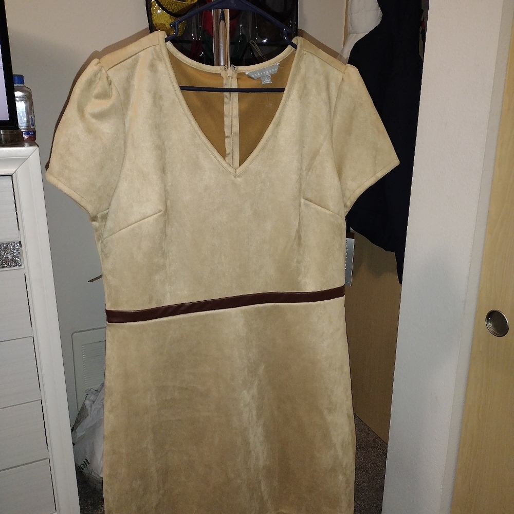 Sharagano Faux Suede Dress